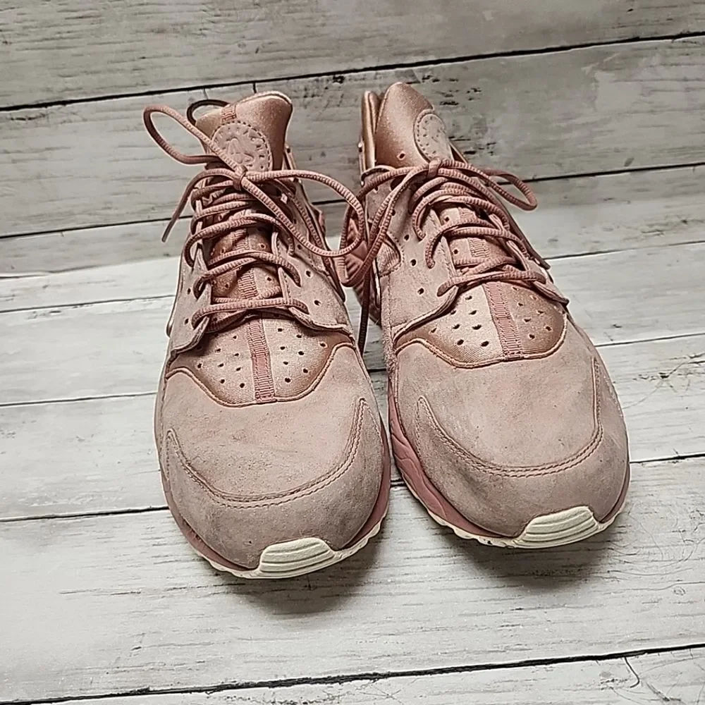 Nike Mens Air Huarache Run Premium Peach Lace Up Sneaker Shoes Sz13 704830-601
